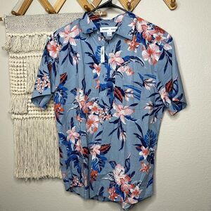 Old Navy Built-In Flex Tropical Hawaiian Shirt Large